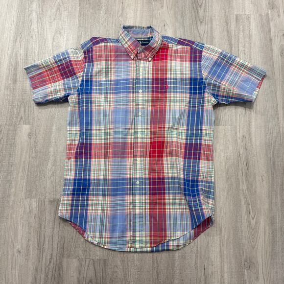 Vintage Polo Ralph Lauren Short Sleeve Button Shirt Men's Medium Classic Fit 90s - Picture 1 of 6